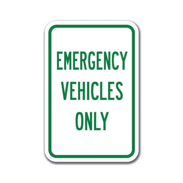 Signmission Emergency Vehicles Only 12inx18in Heavy Gauge Aluminums, A-1218 Hospital - ER Vehicles Only A-1218 Hospital - ER Vehicles Only - main